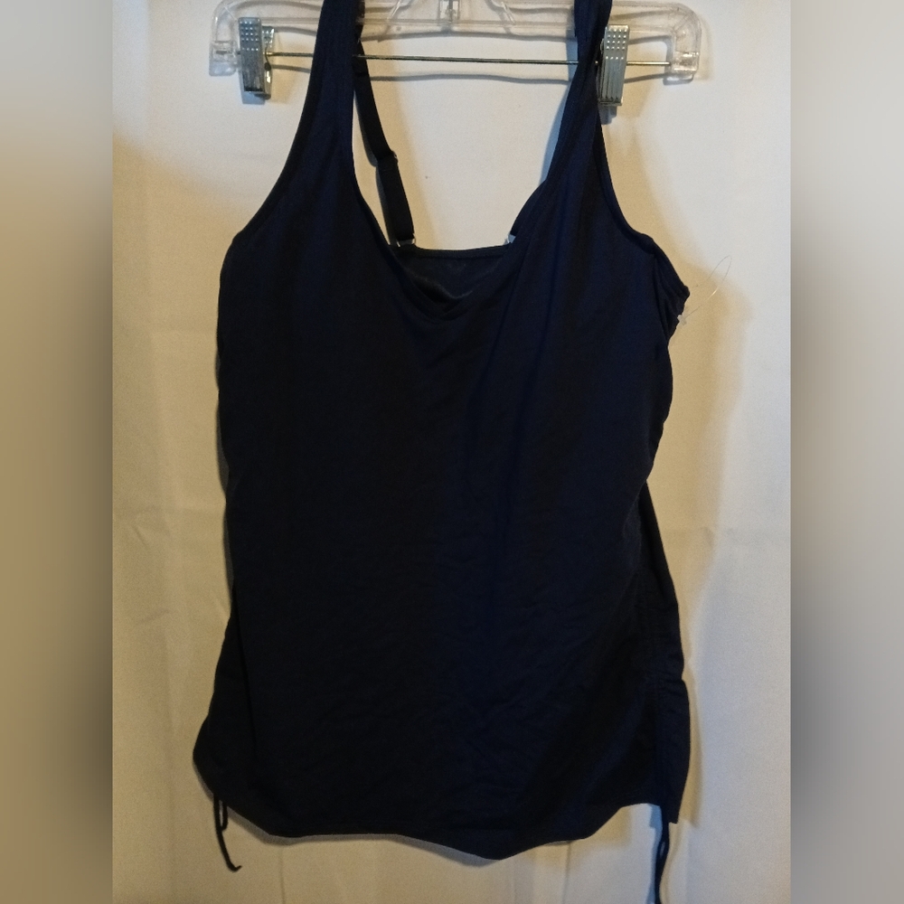 Lands' End Women's Navy Tankini Swim Top 10p